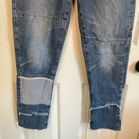 AG-ED Denim Jeans (Adriano Goldschmied) Ex-Boyfriend Slim Slouchy Patchwork 24" - Picture 2 of 9